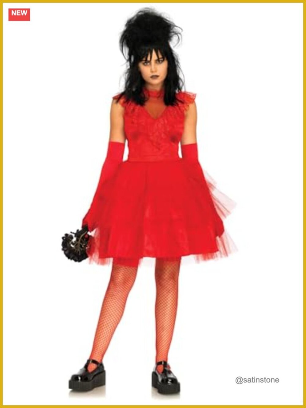 Beetle Bride 80s Halloween Costume Lace Dress Veil 2 Pc